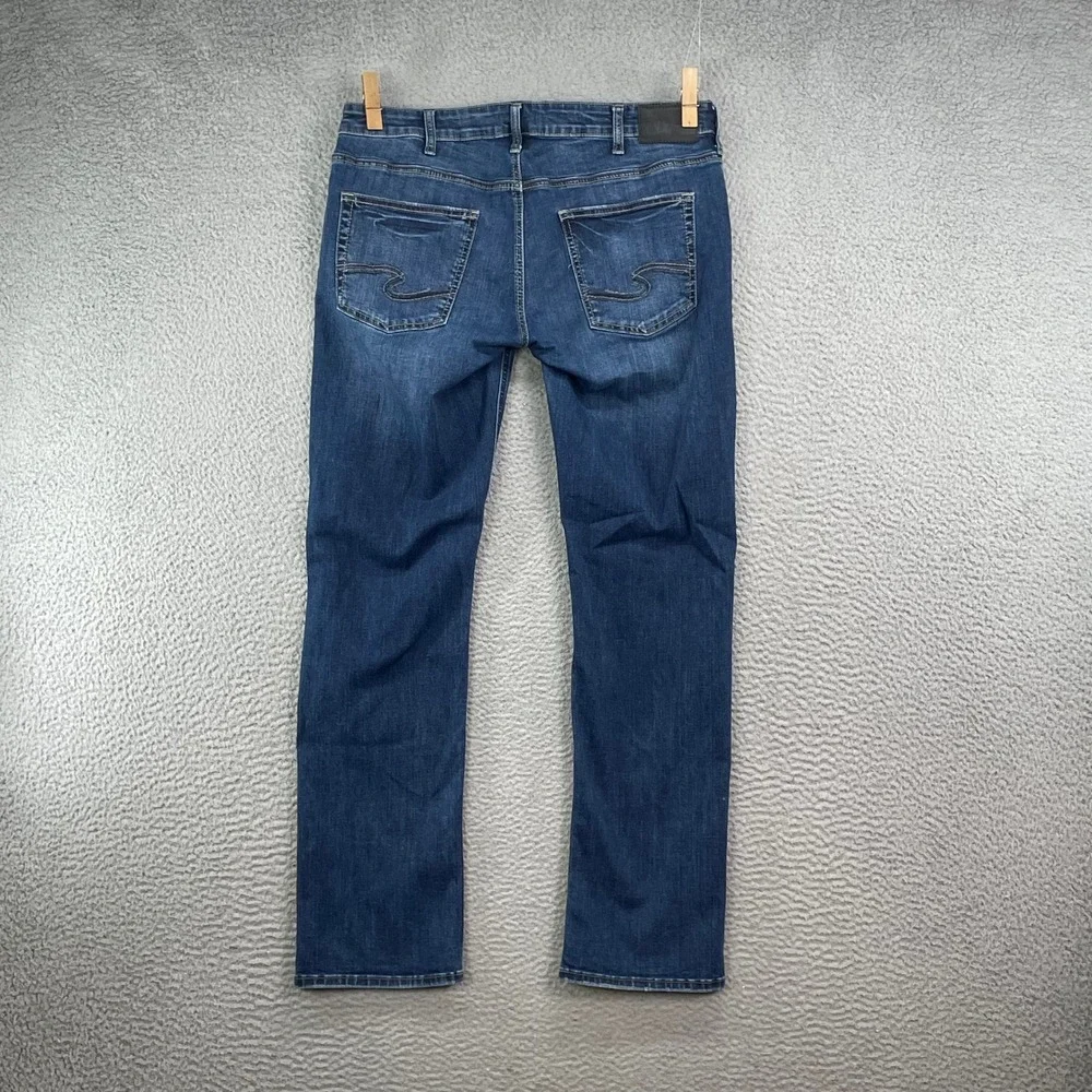 Silver Jeans Allan Jeans‎ Mens 36X31 Dark Wash Denim Casual Preppy Y2K Academia